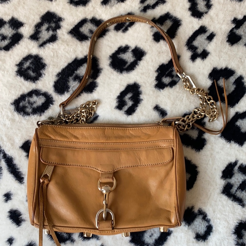 Rebecca Minkoff tan leather crossbody bag